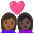 Couple With Heart Woman Woman Medium Dark Skin Tone Dark Skin Tone Emoji from Noto Emoji Set