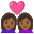 Couple With Heart Woman Woman Medium Dark Skin Tone Emoji from Noto Emoji Set