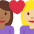 Couple With Heart Woman Woman Medium Dark Skin Tone Medium Light Skin Tone Emoji from Twemoji Set