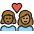 Couple With Heart Woman Woman Medium Dark Skin Tone Medium Skin Tone Emoji from OpenMoji Set