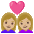 Couple With Heart Woman Woman Medium Light Skin Tone Emoji from Noto Emoji Set