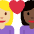 Couple With Heart Woman Woman Medium Light Skin Tone Dark Skin Tone Emoji from Twemoji Set