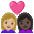 Couple With Heart Woman Woman Medium Light Skin Tone Dark Skin Tone Emoji from Noto Emoji Set