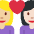 Couple With Heart Woman Woman Medium Light Skin Tone Light Skin Tone Emoji from Twemoji Set