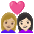 Couple With Heart Woman Woman Medium Light Skin Tone Light Skin Tone Emoji from Noto Emoji Set
