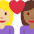 Couple With Heart Woman Woman Medium Light Skin Tone Medium Dark Skin Tone Emoji from Twemoji Set