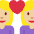 Couple With Heart Woman Woman Medium Light Skin Tone Emoji from Twemoji Set