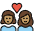 Couple With Heart Woman Woman Medium Skin Tone Emoji from OpenMoji Set