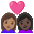 Couple With Heart Woman Woman Medium Skin Tone Dark Skin Tone Emoji from Noto Emoji Set