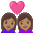 Couple With Heart Woman Woman Medium Skin Tone Emoji from Noto Emoji Set