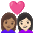 Couple With Heart Woman Woman Medium Skin Tone Light Skin Tone Emoji from Noto Emoji Set