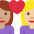Couple With Heart Woman Woman Medium Skin Tone Medium Light Skin Tone Emoji from Twemoji Set