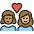 Couple With Heart Woman Woman Medium Skin Tone Medium Light Skin Tone Emoji from OpenMoji Set