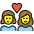 Couple With Heart Woman Woman Emoji from OpenMoji Set