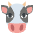 Cow Face Emoji from EmojiTwo Colors Set