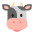 Cow Face Flat Emoji from Fluent Emoji Flat Set