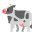 Cow Flat Emoji from Fluent Emoji Flat Set