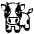 Cow Emoji from EmojiTwo Black Set