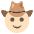 Cowboy Smiley Emoji from EmojiTwo Colors Set