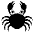 Crab Emoji from EmojiTwo Black Set