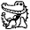 Crocodile Emoji from EmojiTwo Black Set
