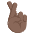 Crossed Fingers Dark Skin Tone Emoji from EmojiTwo Colors Set