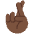 Crossed Fingers Dark Skin Tone Emoji from Twemoji Set