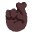 Crossed Fingers Flat Dark Emoji from Fluent Emoji Flat Set