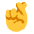 Crossed Fingers Flat Default Emoji from Fluent Emoji Flat Set