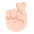 Crossed Fingers Flat Light Emoji from Fluent Emoji Flat Set