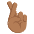 Crossed Fingers Medium Dark Skin Tone Emoji from EmojiTwo Colors Set