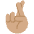 Crossed Fingers Medium Skin Tone Emoji from Twemoji Set