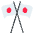 Crossed Flags Emoji from EmojiTwo Colors Set