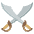 Crossed Swords Emoji from EmojiTwo Colors Set