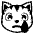 Crying Cat Emoji from EmojiTwo Black Set