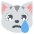 Crying Cat Emoji from EmojiTwo Colors Set