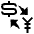 Currency Exchange Emoji from EmojiTwo Black Set