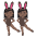 Dancing Bunny Twins Emoji from EmojiTwo Colors Set