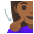 Deaf Woman Medium Dark Skin Tone Emoji from Noto Emoji Set