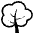 Deciduous Tree Emoji from EmojiTwo Black Set
