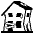 Derelict House Emoji from EmojiTwo Black Set
