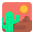 Desert Flat Emoji from Fluent Emoji Flat Set