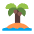 Desert Island Flat Emoji from Fluent Emoji Flat Set