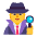 Detective Flat Default Emoji from Fluent Emoji Flat Set