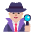 Detective Flat Medium Light Emoji from Fluent Emoji Flat Set