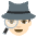 Detective Light Skin Tone Emoji from EmojiTwo Colors Set
