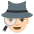 Detective Medium Light Skin Tone Emoji from EmojiTwo Colors Set