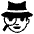 Detective Emoji from EmojiTwo Black Set