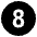 Digit Eight Emoji from EmojiTwo Black Set