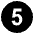 Digit Five Emoji from EmojiTwo Black Set